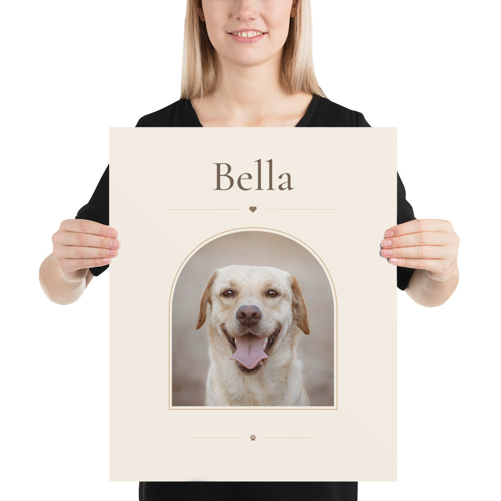 Minimal Custom Pet Portrait Poster