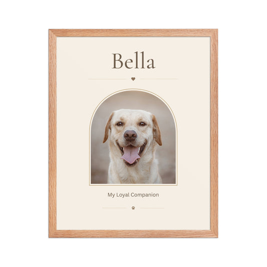 Custom Pet Portrait Framed Poster
