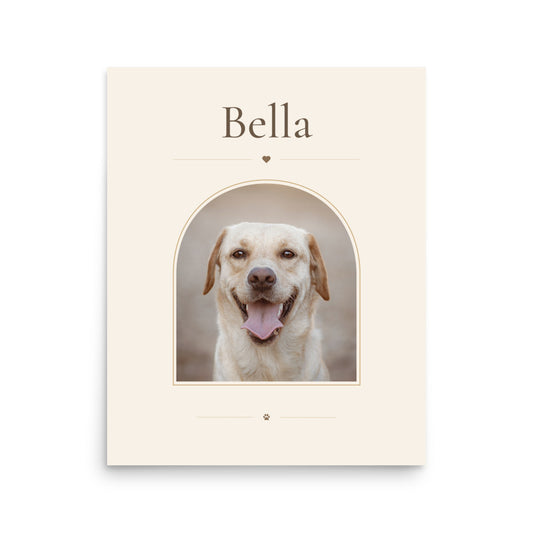 Minimal Custom Pet Portrait Poster