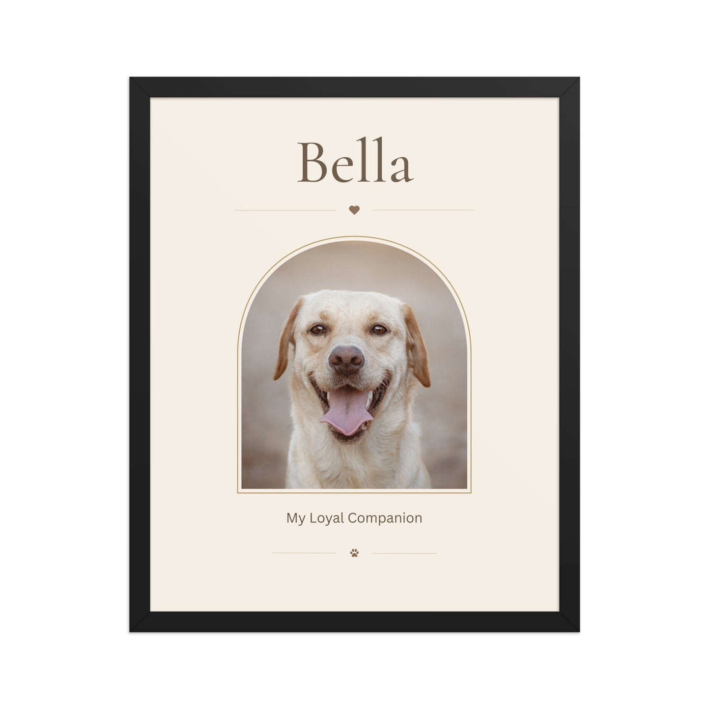 Custom Pet Portrait Framed Poster