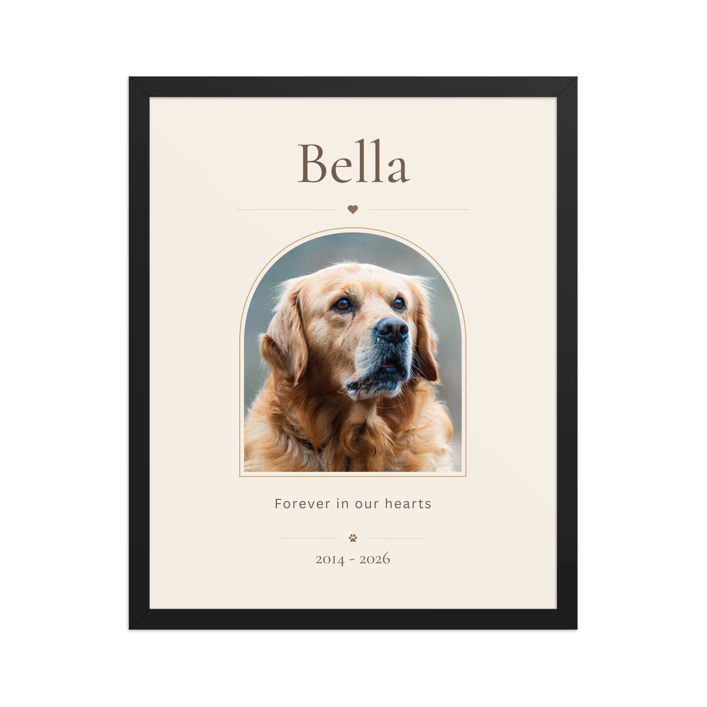 Personalized Pet Memorial Framed Poster