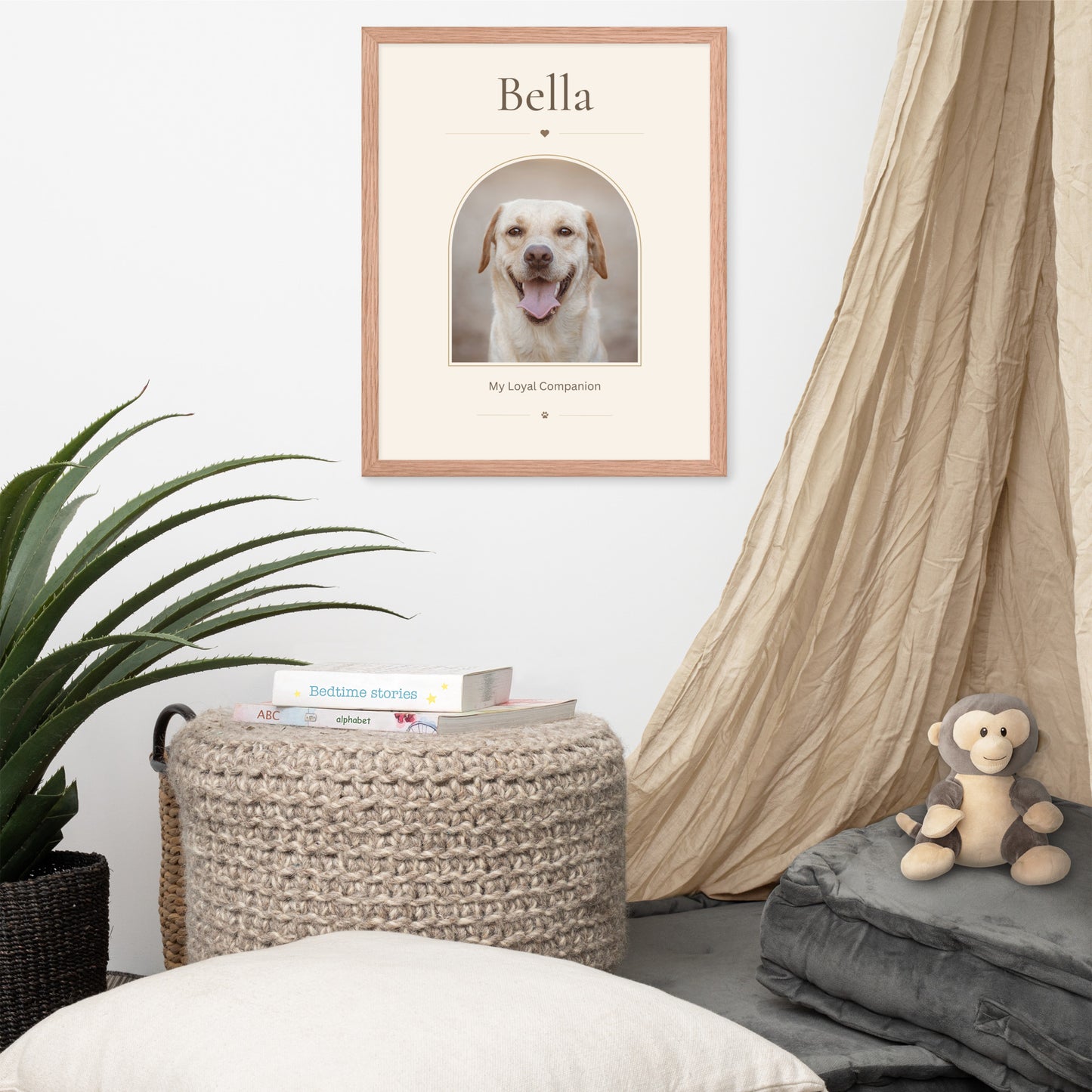 Custom Pet Portrait Framed Poster