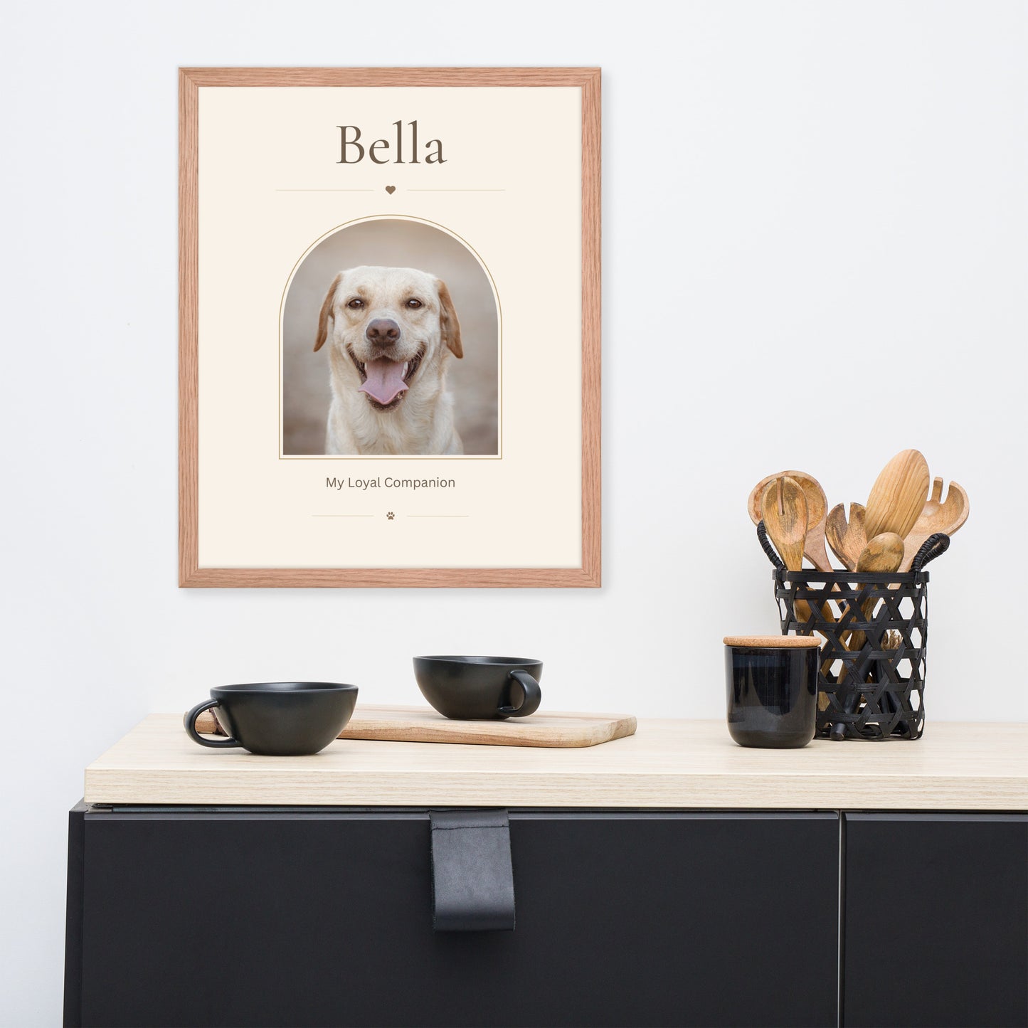 Custom Pet Portrait Framed Poster