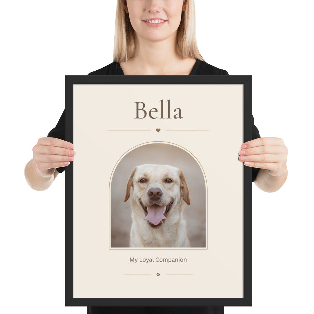 Custom Pet Portrait Framed Poster