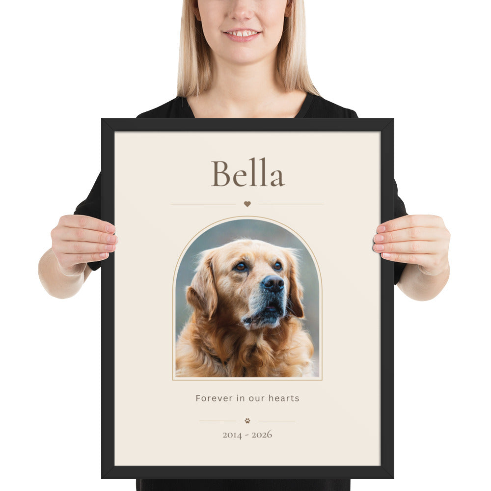 Personalized Pet Memorial Framed Poster